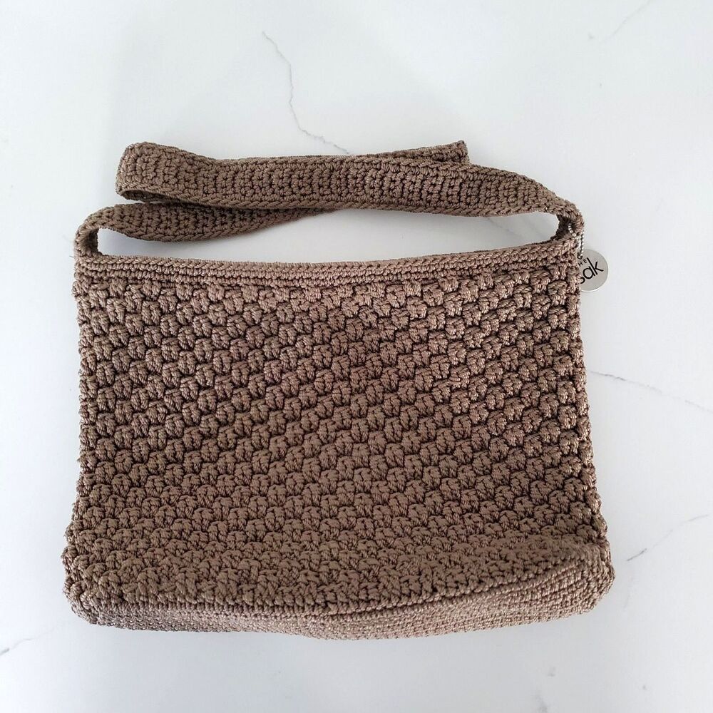The Sak Women’s Bag Small Brown Crochet Purse Everyday Classic Bohemian - Picture 2 of 6